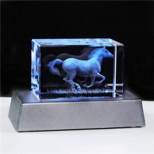Horse Gifts for Girls Women Horse Lovers Horse Stuff Glass Figurine Decor